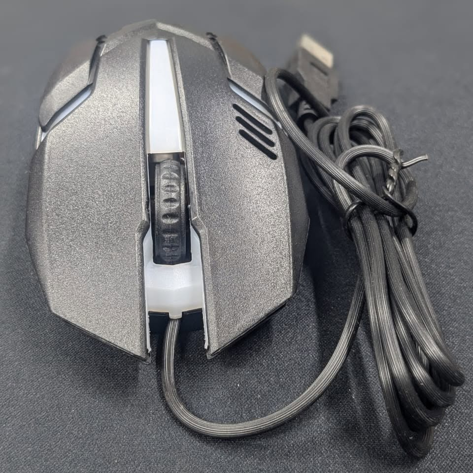 AMC TECH M15 ওয়্যার্ড গেমিং মাউস – অ্যাডজাস্টেবল DPI, RGB লাইটিং