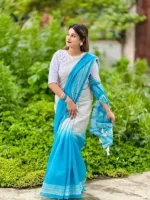 Chanderi Silk Multi-Colour Digital Print Saree, 5 Colours