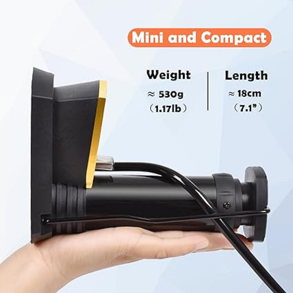 Inchant Mini Bicycle Foot Pump উইথ সেনসিটিভ প্রেসার গেজ 140PSI,অ্যালুমিনিয়াম আলোয় বিকে ফুট পাম্প