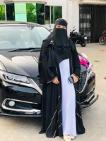 লেস আবায়া থ্রি-পিস সেট, ইনার, কোটি ও হিজাব