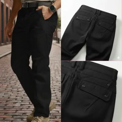 Men's Twill Stretch Trousers, 98% Cotton 2% Spandex, Waist 30 to 38