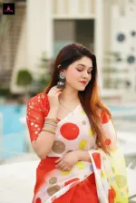 Chanderi Silk Saree with Separate Blouse Piece, 6 Colours