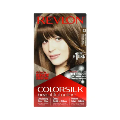 Revlon কালারসিল্ক হেয়ার কালার - 43 Medium Golden Brown