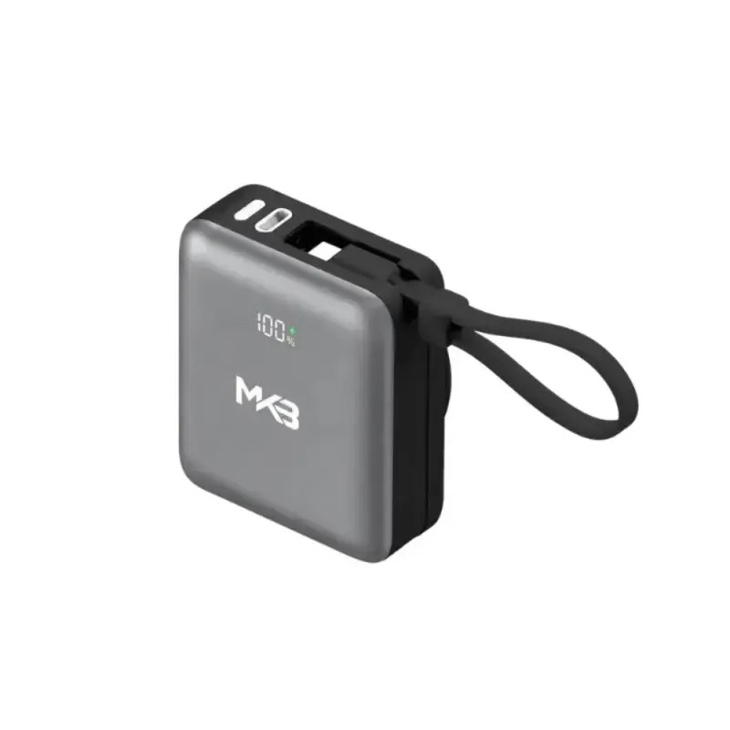 MKB PK71 10000mAh 22.5W Fast Charging Power Bank with Magnetic Wireless & Built-in Cables