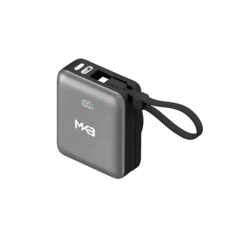MKB PK71 10000mAh 22.5W ম্যাগনেটিক ওয়্যারলেস পাওয়ার ব্যাংক – বিল্ট-ইন কেবলসহ