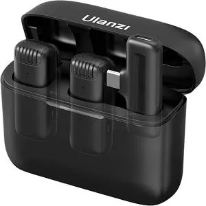 Ulanzi J12 ডুয়াল ওয়্যারলেস মাইক্রোফোন, Android-এর জন্য, Type-C চার্জিং কেসসহ