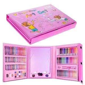 বাচ্চাদের ড্রয়িং আর্ট সেট পেইন্টিং বক্স 208 Pcs