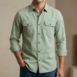 হাই থিকনেস ডাবল পকেট শার্ট – ক্লাসিক ফিট