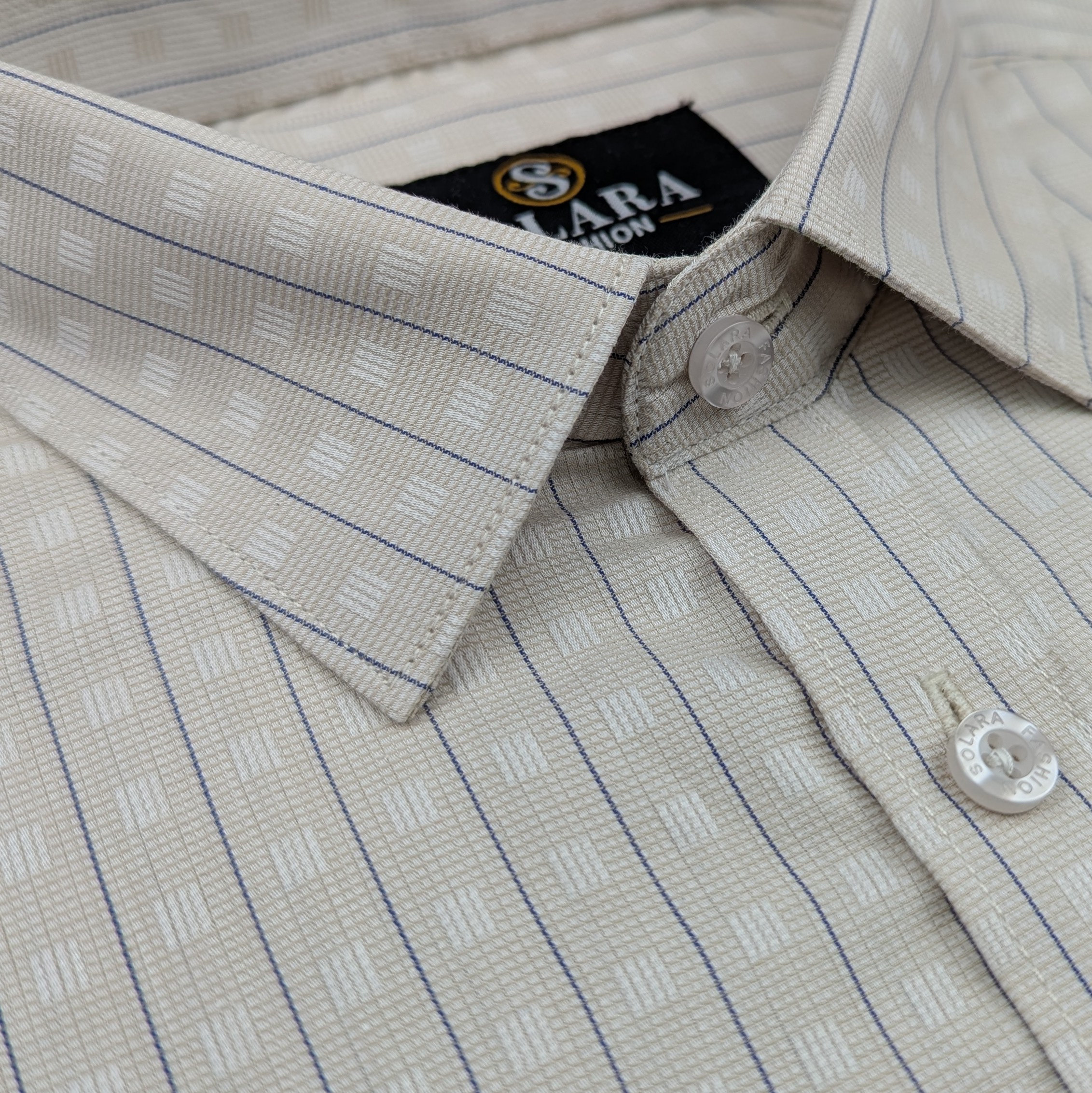 ছেলেদের ফরমাল স্ট্রাইপ শার্ট (99% কটন, S-XXL)