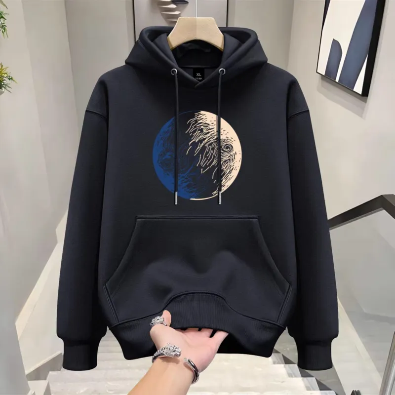 Men's Cotton Winter Hoodie with Full Sleeves, 320 GSM, 6 Colours