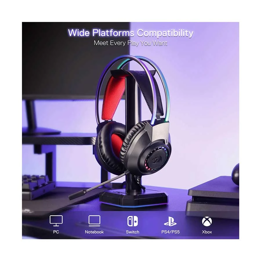 Redragon H231 Scream RGB Wired Black Gaming Headphone
