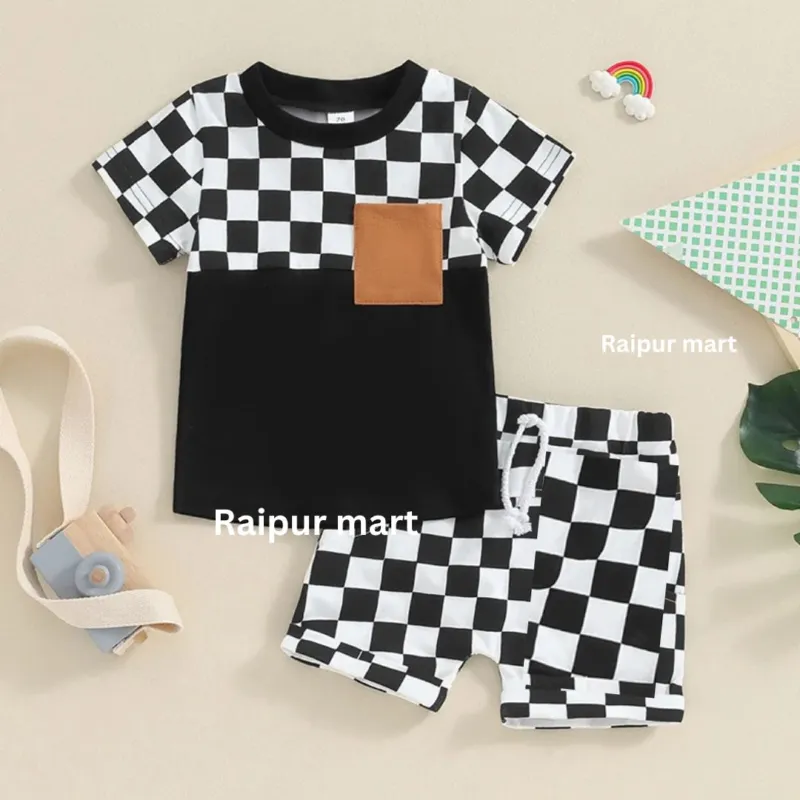 Boys' and Girls' Cotton T-Shirt Set, 160 GSM, 6 Months to 6 Years