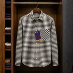 Men's Oxford Cotton Formal Check Shirt, Sizes M to XXL
