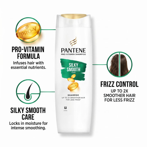 Pantene Pro-Vitamin সিল্কি স্মুথ কেয়ার শ্যাম্পু 300ml