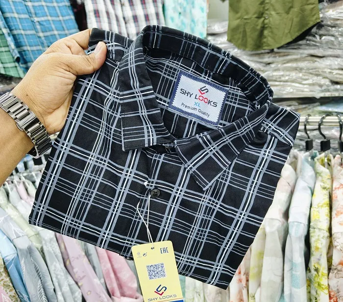 Men's Slim Fit Pure Cotton Check Shirt, Full Sleeve, 6 Colours