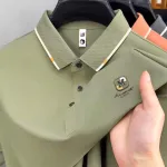 Men's Embroidered Logo Polo Shirt, Pique Cotton, 6 Colours
