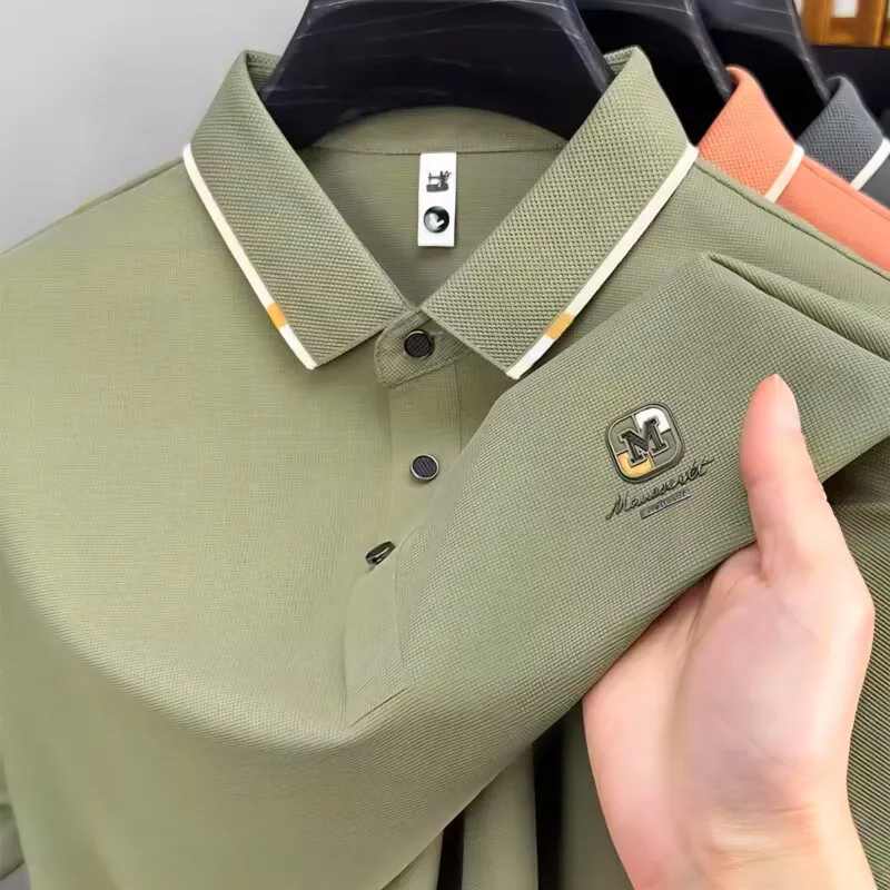Men's Embroidered Logo Polo Shirt, Pique Cotton, 6 Colours