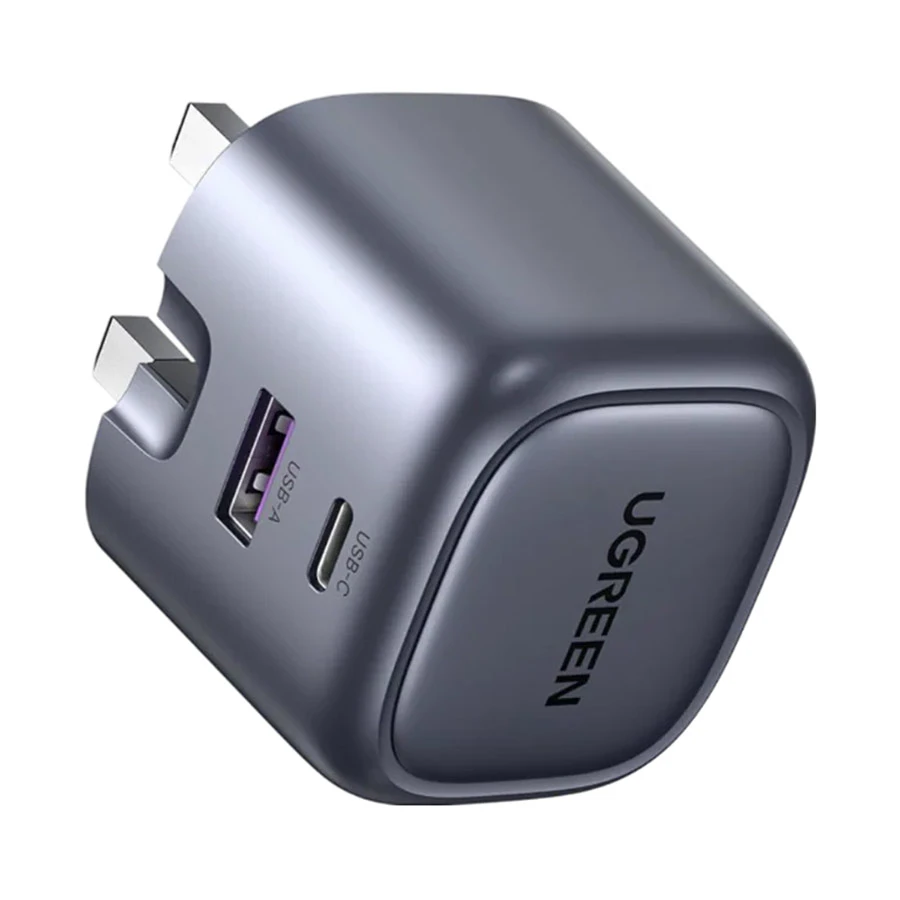 UGREEN Nexode CD350 35W GaN USB & USB-C Charger Gray (3 Pin, UK)