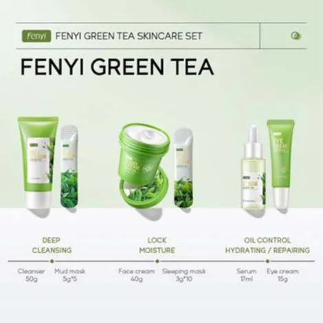 Fenyi গ্রিন টি স্কিনকেয়ার সেট – 6 পিস