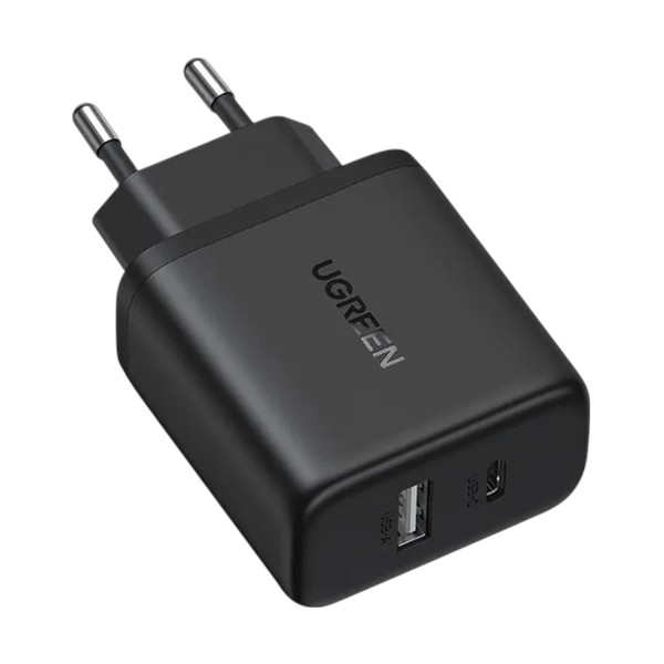 Ugreen X227 ইউএসবি ও ইউএসবি-সি ২০ওয়াট ব্ল্যাক চার্জার
