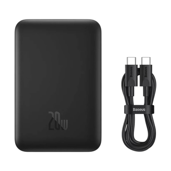 বেসাস ম্যাগনেটিক মিনি এয়ার P10059001113-00 ১০০০০mAh ব্ল্যাক ২০W ম্যাগনেটিক ওয়্যারলেস পাওয়ার ব্যাংক