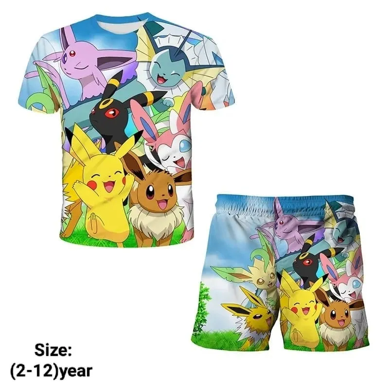 Kids' Poplin T-Shirt and Pant Set with Pocket, 1 to 12 Years