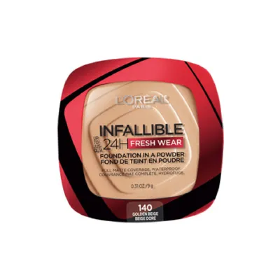 L'Oreal Infallible Fresh Wear পাউডার ফাউন্ডেশন - 140 Golden Beige