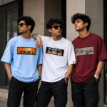 ড্রপ শোল্ডার কটন টি-শার্ট 3 পিস কম্বো