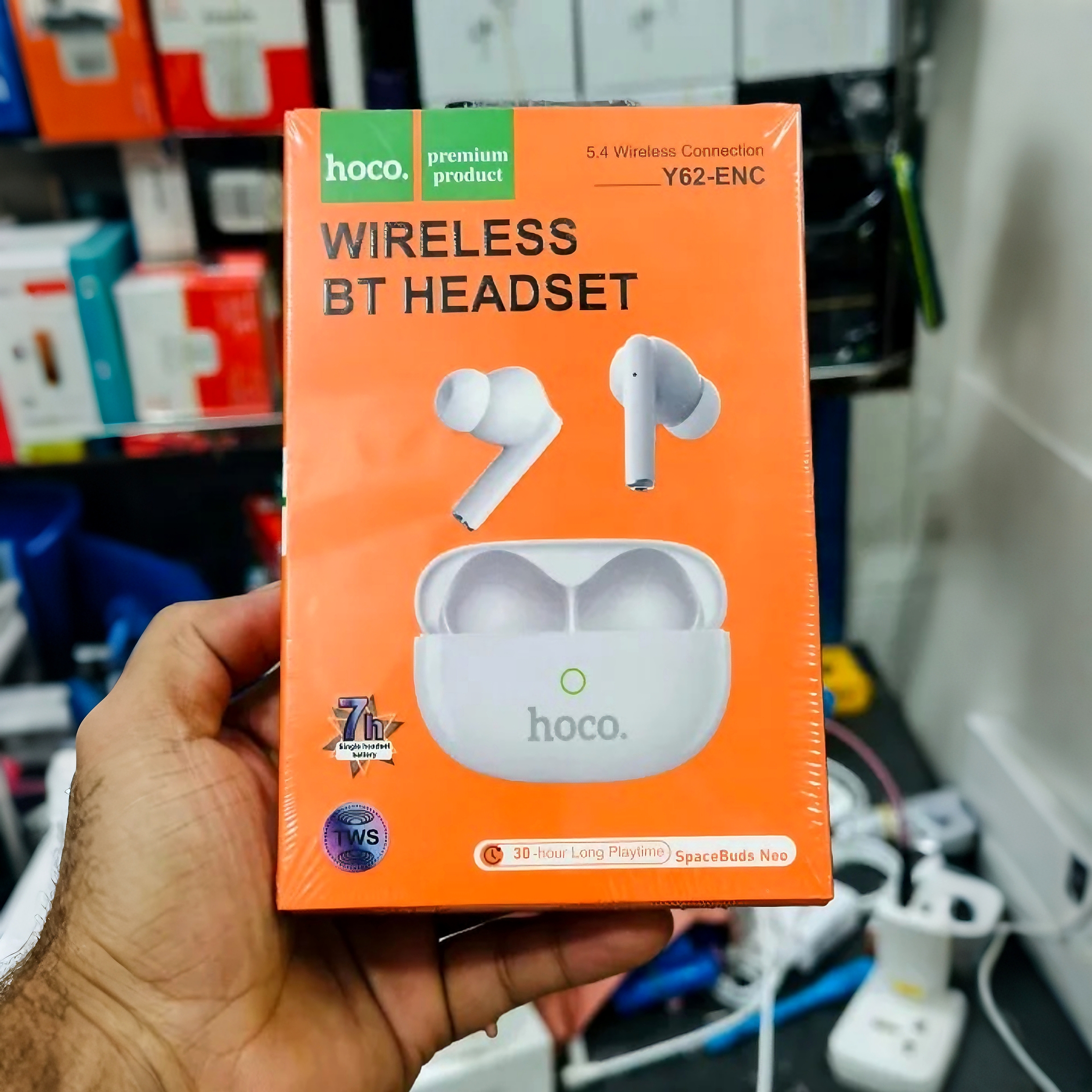 Hoco Y62-ENC TWS ব্লুটুথ ইয়ারবাডস – ENC, 30H প্লেটাইম, Bluetooth 5.4