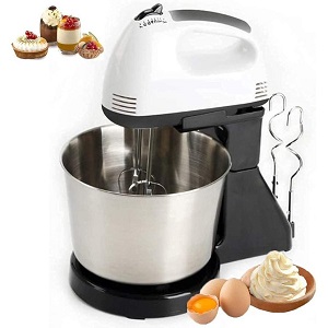 Scarlett 7-speed hand mixer with stainless steel bowl