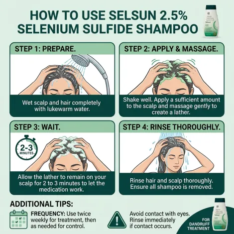 Abbott Selsun 2.5% স্ট্রেংথ খুশকির ট্রিটমেন্ট 120ml