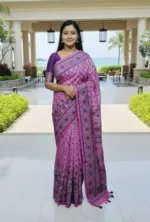 Boutique Screen Print Silk Saree, 13.5 Haath, 6 Colours