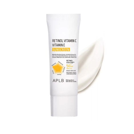 APLB Retinol Vitamin C Vitamin E Sunscreen SPF 50+ PA++++ 40ml (Korea)