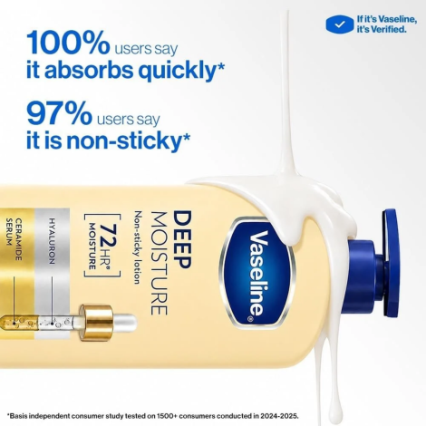 Vaseline Deep Moisture Non-sticky Lotion 400ml (India)