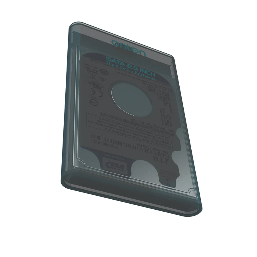 Onten OTN-UHD2 2.5 Inch SATA Transparent HDD Enclosure with Data Cable