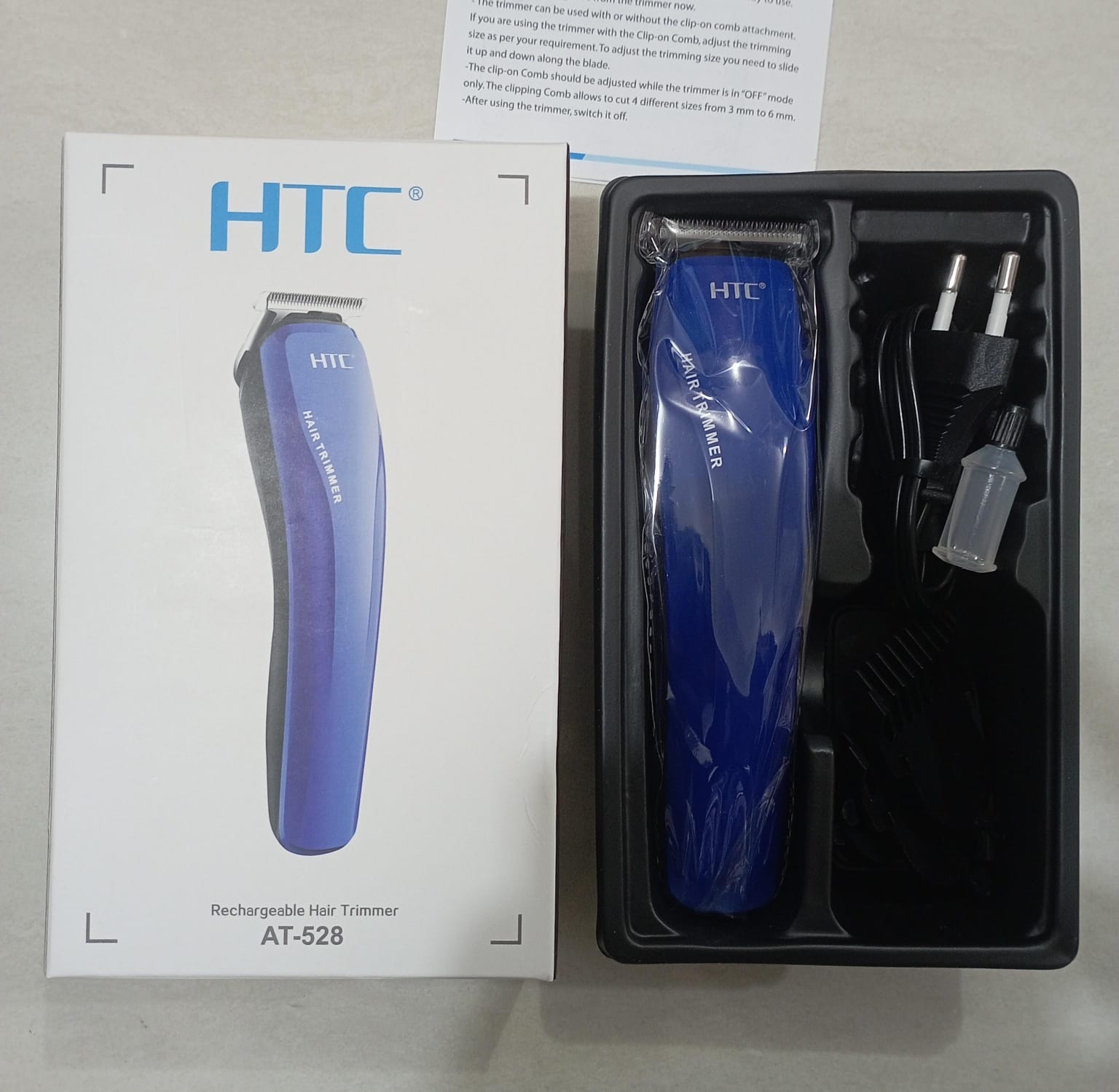 HTC AT-528 প্রফেশনাল রিচার্জেবল হেয়ার ক্লিপার ও বিয়ার্ড ট্রিমার