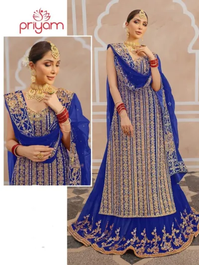 Women's Semi-Stitched Georgette Party Dress with Embroidered Skirt