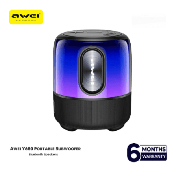 Awei Y680 TWS পাওয়ারফুল ওয়াটারপ্রুফ পোর্টেবল  ওয়্যারলেস সাবউফার