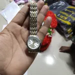 OLEVS 9931 মেয়েদের স্টেইনলেস স্টিল লুমিনাস ঘড়ি (সিলভার)