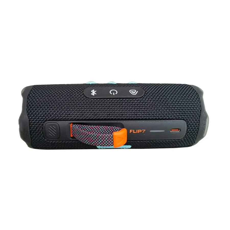 JBL Flip 7 Waterproof Black-Orange Portable Bluetooth Speaker