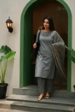 Women's Cotton Three Piece with Digital Print Orna, 3 Colours