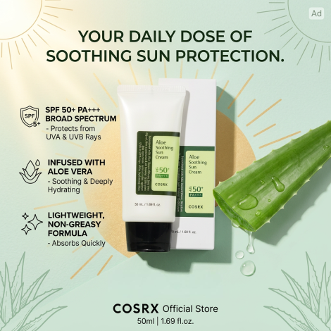 Cosrx অ্যালো সুদিং সান ক্রিম SPF 50+ PA+++ 50ml (Korea)
