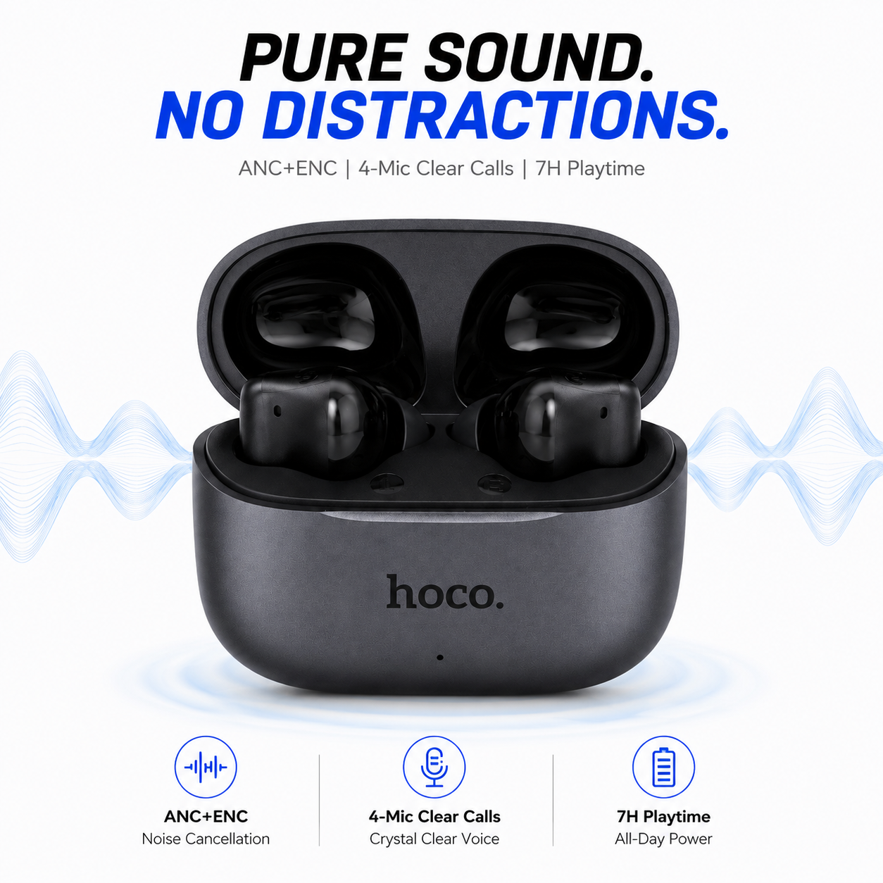 EQ27 Fun AI ট্রান্সলেশন ইয়ারবাডস – Bluetooth 5.4, ANC ও ENC