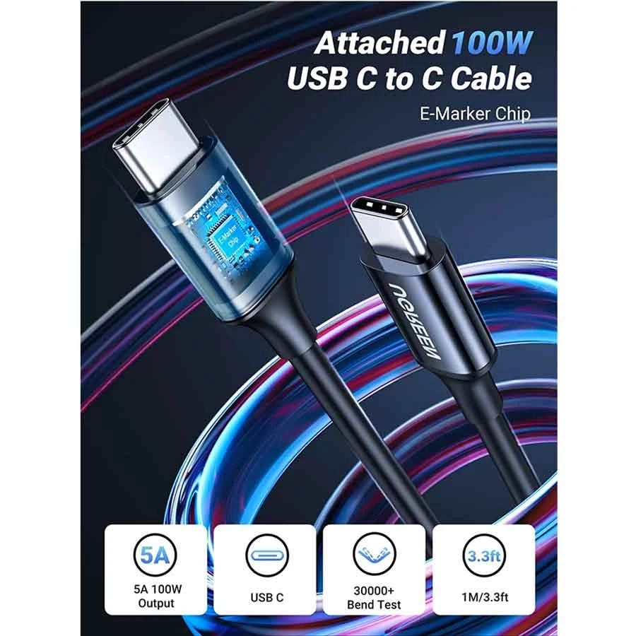 UGREEN EC705 130W USB-A & Dual USB-C Car Charger with USB-C Cable