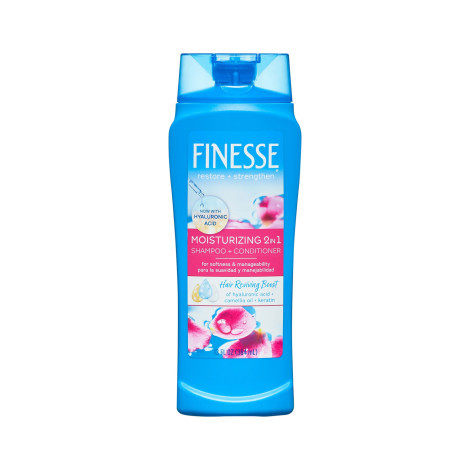 Finesse Restore + Strengthen ময়েশ্চারাইজিং 2in1 শ্যাম্পু + কন্ডিশনার 384ml
