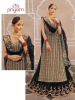 Women's Semi-Stitched Georgette Party Dress with Embroidered Skirt