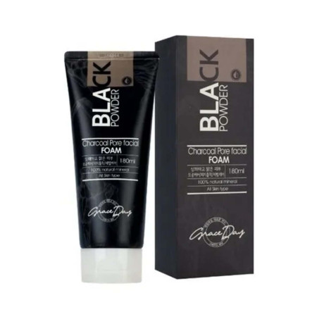 Grace Day Black Powder Charcoal Pore Facial Foam 180ml (Korea)
