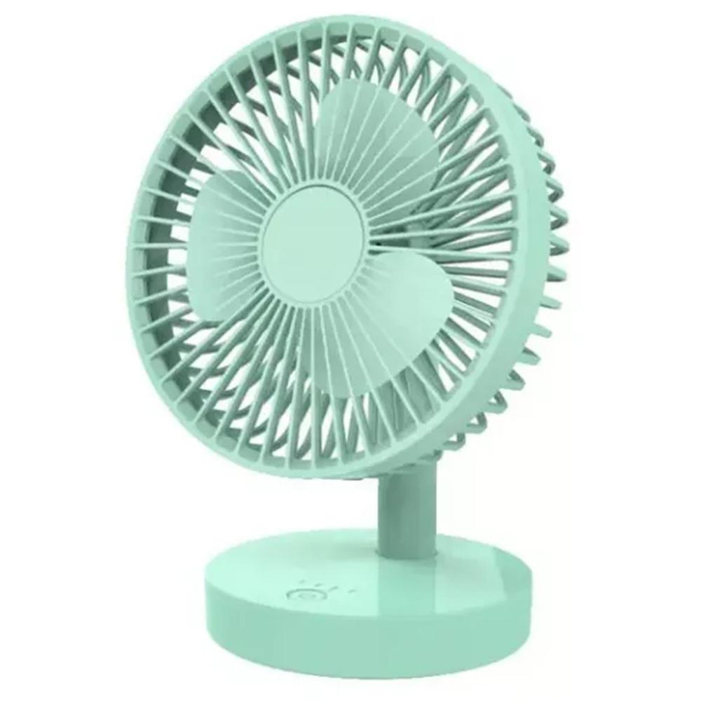 Joykaly YG-735 Rechargeable Portable Desk Fan – 2400mAh Lithium Battery, 3-8 Hours Backup, 90° Adjustable Angle, 3-Blade Cooling Fan for Home & Office