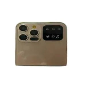 iPhone i15 Pro ফ্লিপ বাটন মোবাইল গোল্ড রঙ (নতুন)