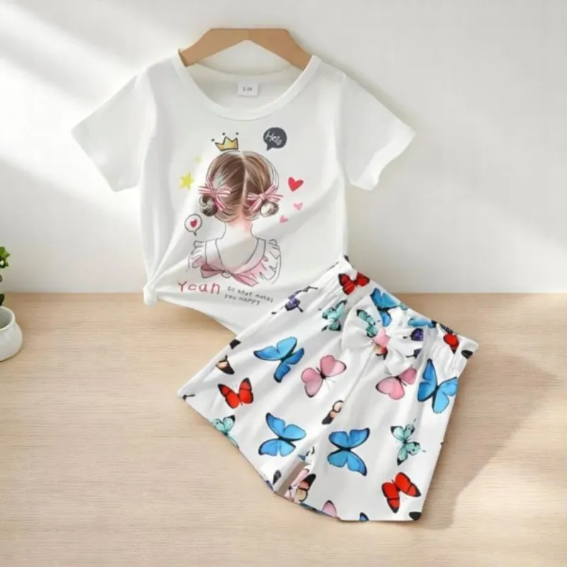 Boys' and Girls' Cotton T-Shirt Set, 160 GSM, 6 Months to 6 Years